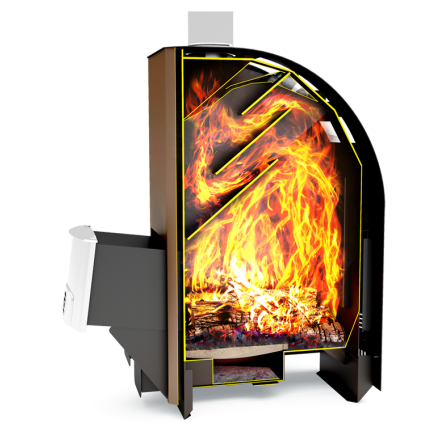 Печь для бани Теплодар Лагуна-12 ТК Панорама в Могилеве