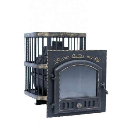 Печь банная Сибирь-24 с каминной дверцей Сибирь (545х545) в Могилеве