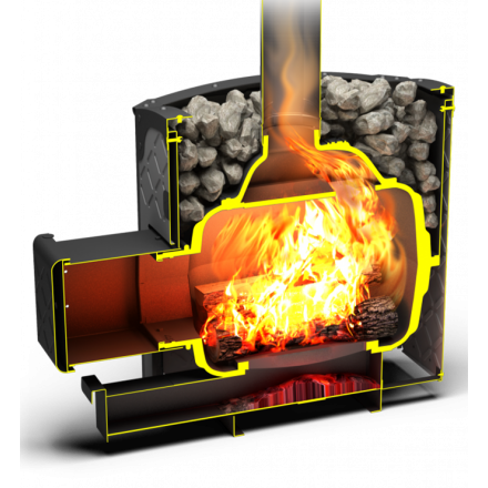 Печь для бани Теплодар Былина-18Ч Панорама в Могилеве