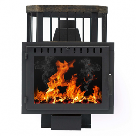 Печь банная Сибирь-24 (панорамное стекло, сетка квадрат) в Могилеве