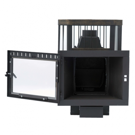 Печь банная Сибирь-24 (панорамное стекло, сетка квадрат) в Могилеве