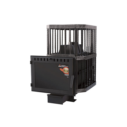 Печь банная Сибирь-24 (панорамное стекло, сетка квадрат) в Могилеве