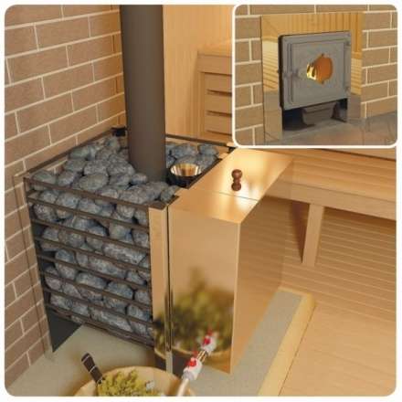 Печь для бани Добросталь Жара-люкс 30 чугунная дверка в Могилеве