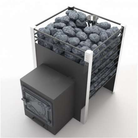 Печь для бани Добросталь Жара-люкс 30 чугунная дверка Амазонка бай фото в Могилеве