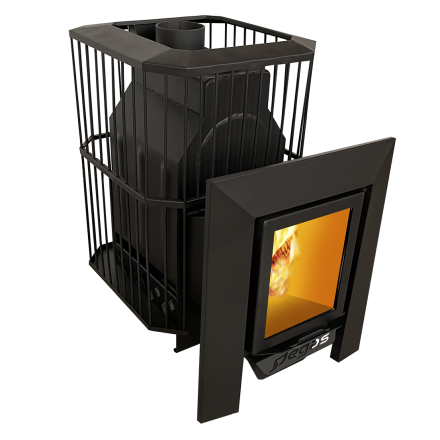 Банная печь Пегас 16 со стеклом сетка фото в Могилеве