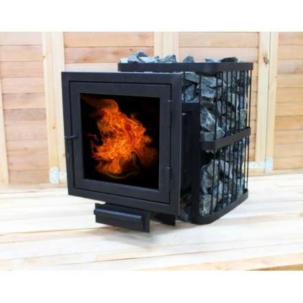 Печь банная ComfortProm РЕТРО СТАЛЬ 8 мм панорама 26 м3 в Могилеве