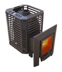 Банная печь Пегас 16 стекло нерж сетка премиум в Могилеве