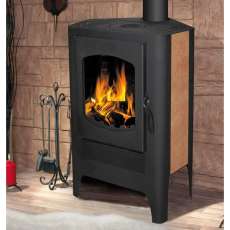 Стальная печь-камин со стеклом Бавария Эко угловая с плитой одна конфорка фото  в Могилеве