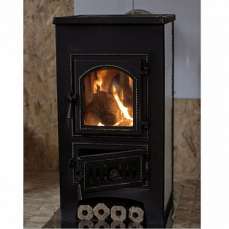 Купить стальной камин Везувий ПК-01 (270) в Могилеве фото в интерьере в Могилеве