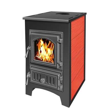 Печь-камин Везувий ПК-01 (270) красная 9 кВт Амазонка бай фото в Могилеве