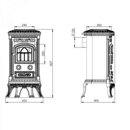 Купить Печь-камин Печь-камин NORDflam Plato чугун в Могилеве Амазонка бай фото в Могилеве