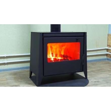 Печь-камин стальная со стеклом Бавария 12 фото в интерьере в Могилеве