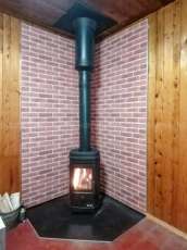 Купить недорогой камин с большим стеклом EVEREST F7 в Могилеве в Могилеве