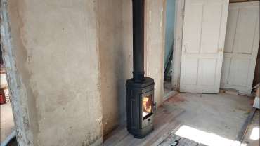 Купить недорогой камин с большим стеклом EVEREST F7 в Могилеве в Могилеве