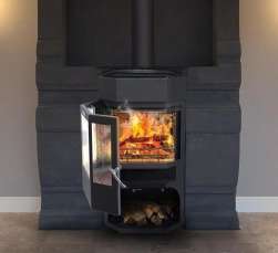 Недорогой камин с отделкой шамотом Сибирь 12 фото в Могилеве