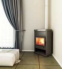 Стальной недорогой камин Теплодар ОВ-120 (угловой) фото в Могилеве