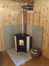 Купить Печь-камин Везувий ПК-01 (220) угловой бежевый 9 кВт в Могилеве фото в Могилеве