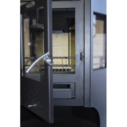 Стальной недорогой камин Сибирь 15 с дровницей фото в Могилеве