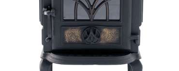 Чугунный камин со стеклом Сибирь 7 фото в интерьере в Могилеве