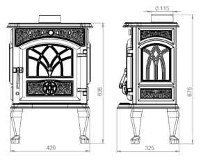 Недорогой камин Сибирь 7 чугунная фото в Могилеве