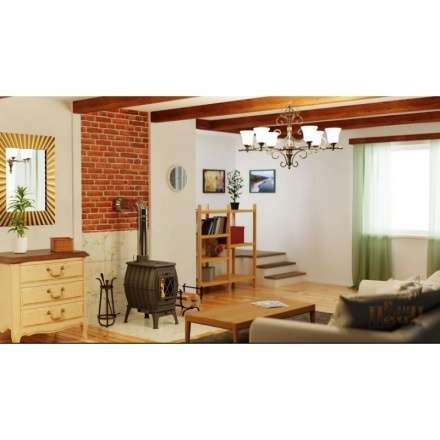 Купить Печь-камин Печь-камин ProMetall Бахта (серая) чугун в Могилеве Амазонка бай фото в Могилеве