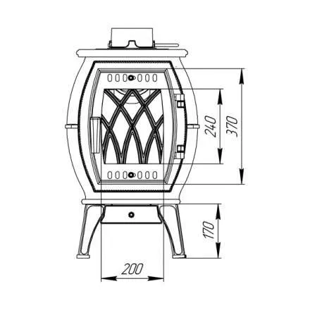 Купить Печь-камин Печь-камин ProMetall Бахта (серая) чугун в Могилеве Амазонка бай фото в Могилеве