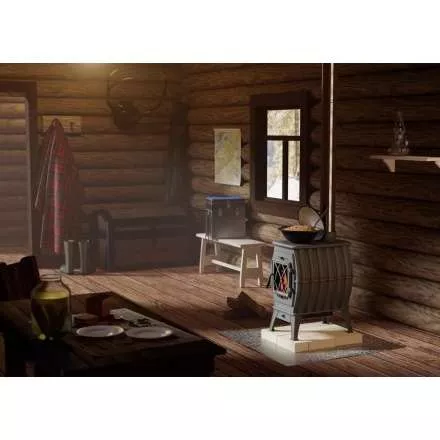 Купить Печь-камин Печь-камин ProMetall Бахта (серая) чугун в Могилеве Амазонка бай фото в Могилеве