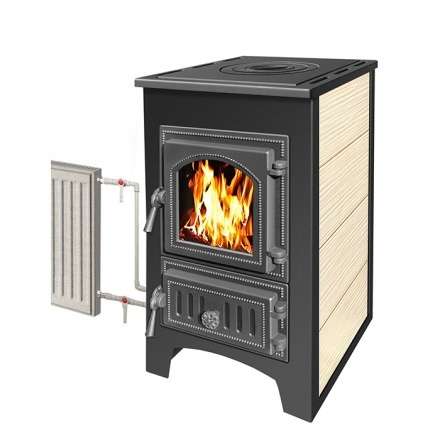 Печь-камин Везувий ПК-01 (270) с плитой и т/о бежевая 9 кВт купить в Могилеве