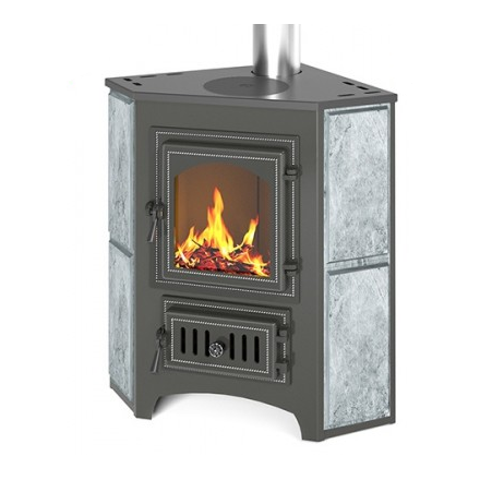 Печь-камин Везувий ПК-01 (220) с конфоркой угловой талькохлорит Амазонка бай фото в Могилеве