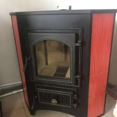 Купить Печь-камин Везувий ПК-01 (220) с конфоркой угловой красный 9 кВт в Могилеве в Могилеве