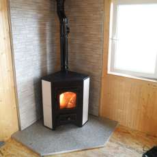 Купить Печь-камин Везувий ПК-01 (220) с конфоркой угловой бежевый 9 кВт в Могилеве в Могилеве