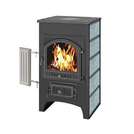 Печь-камин Везувий ПК-02 (205) с плитой и т/о змеевик 12 кВт купить в Могилеве