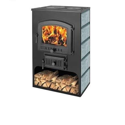 Печь-камин Везувий ПК-03 (224) с плитой талькохлорит 12 кВт Амазонка бай фото в Могилеве