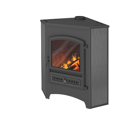 Камин ЭТНА (БКД) угловой Антрацит ф115 мм купить в Могилеве