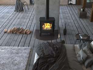 Купить чугунный Печь-камин EVEREST S13 в Могилеве фото в интерьере в Могилеве