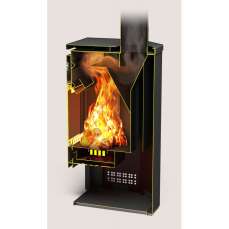 Стальной камин со стеклом Теплодар Кадриль фото в Могилеве