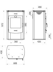Недорогой печь-камин Теплодар Танго фото габариты в Могилеве
