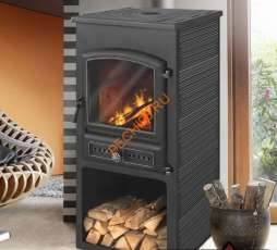 Печь-камин ЭТНА (БКД) с плитой и теплообменником фото в Могилеве