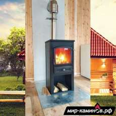 Недорогой камин со стеклом ЭТНА (БКД) с плитой и теплообменником фото в Могилеве