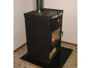 Стальная печь-камин с дровницей Теплодар ОВ-140 (прямой) фото в Могилеве