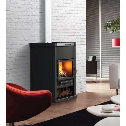 Стальной недорогой камин Теплодар ОВ-140 (прямой) фото в интерьере в Могилеве