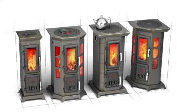 Угловая недорогая печь Термофор Статика Квинта, чёрная бронза фото в Могилеве