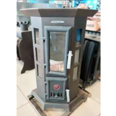 Угловая недорогая печь Термофор Статика Квинта, чёрная бронза фото в Могилеве