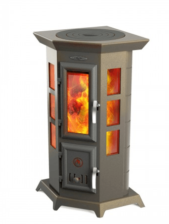 Отопительная печь Термофор Статика Квинта, чёрная бронза Амазонка бай фото в Могилеве