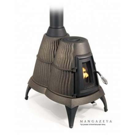 Отопительная печь Термофор Мангазея, чёрная бронза Амазонка бай фото в Могилеве
