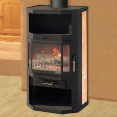 Купить стильный камин с шамотом Мета-Бел Ангара-Аква в Могилеве фото в Могилеве