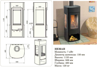 Купить недорогой камин со стеклом Мета-Бел Неман в Могилеве фото в Могилеве