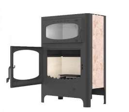 Печь-камин стальной Бавария Эко с духовкой и плитой фото в Могилеве