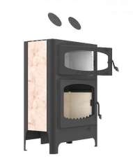 Печь-камин с шамотом Бавария Эко с духовкой и плитой в Могилеве