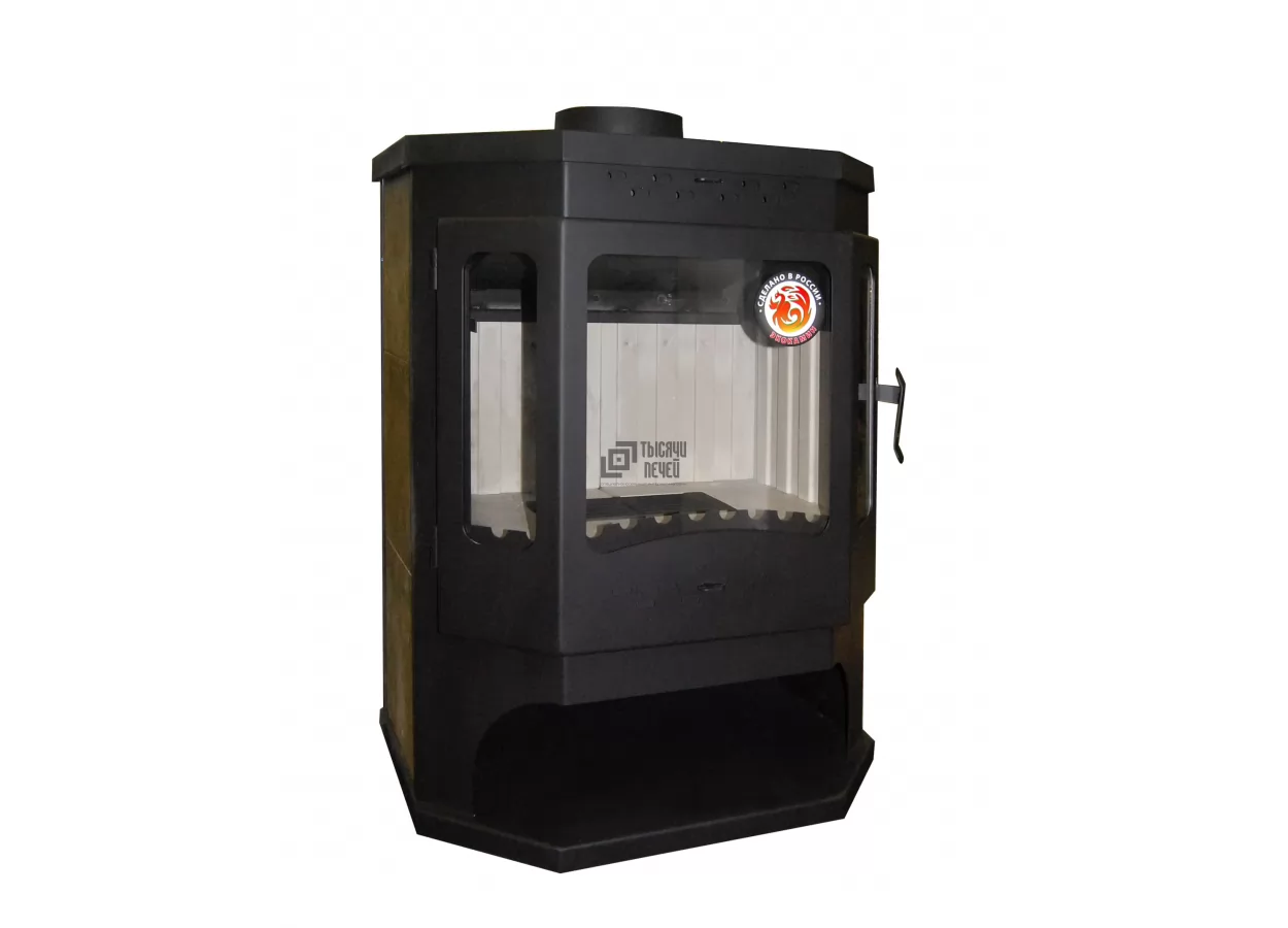 Печь-камин БАВАРИЯ ПРИЗМАТИК с плитой (Экокамин) фото в Могилеве